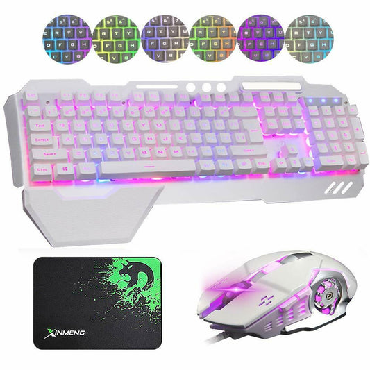 K618 Wired Gaming Keyboard And Mouse Set RGB Backlit For PC Laptop PS4 Xbox One - trendsocialshop